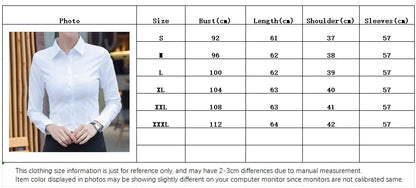Elegant Women Shirts Woman White Shirt Long Sleeve Blouse Office Lady business Pink Shirts Button Solid Women work Blouses Tops