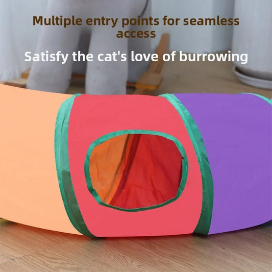 Cat teaser toy - for amusing and relieving boredom of cats. Cat tunnel tent - for creating a small cat passage