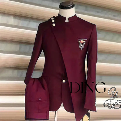 Wedding Suit For Men Set Navy Blue Blazers Formal 2 Pieces Jackets Pants Classic Business Coats Traje Formal Para Hombre