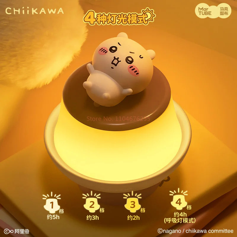 Marktube New Chiikawa Luminous Toys Desktop Ornaments Birthday Gifts Anime Hachiware Usagi Atmosphere Lamp Decor Valentine'S Day
