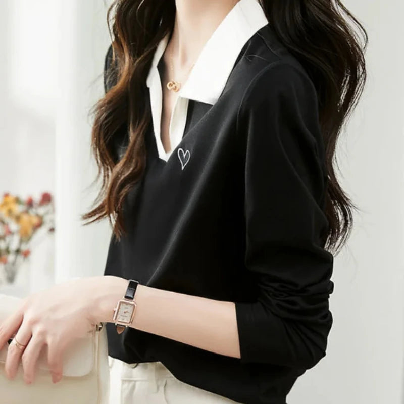 Woman Tshirt 100℅ Cotton With Collar Polo Neck T Shirt for Women New Youthful Clothes Original Casual Tops Clothing Sales Basic