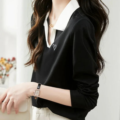 Woman Tshirt 100℅ Cotton With Collar Polo Neck T Shirt for Women New Youthful Clothes Original Casual Tops Clothing Sales Basic
