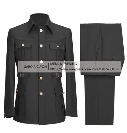 Latest Design Men Suits Blazer Pants 2 Pieces Male For Business Coat Jacket Blazer Groom Tuxedo Single Breasted