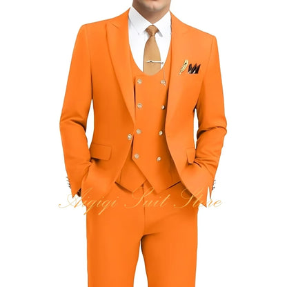 Formal Men's Suits 3 Piece Slim Fit Blazer Vest Pants Groom Tuxedo Suit Wedding Prom Homecoming Men Suits