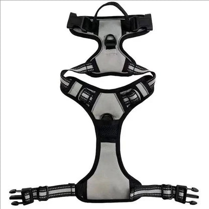 Dog Harness No-Pull Service Vest with Reflective Adjustable Soft Padded Comfortable for Outdoor Easy Walking No Choke for Pets
