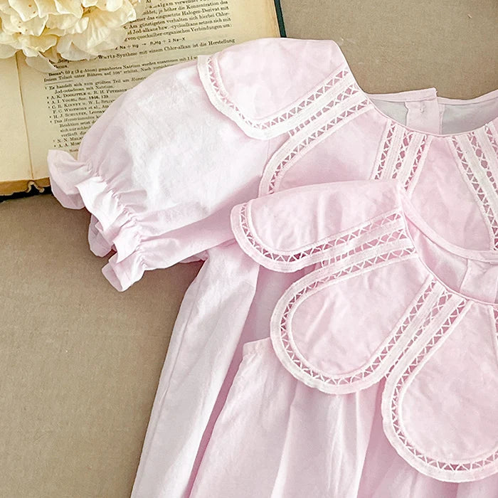 Summer 0-24M Baby Girl Clothing Petal Collar Newborn Baby Girl Romper Sleeveless Cotton Splicing Toddler Baby Girls Jumpsuit
