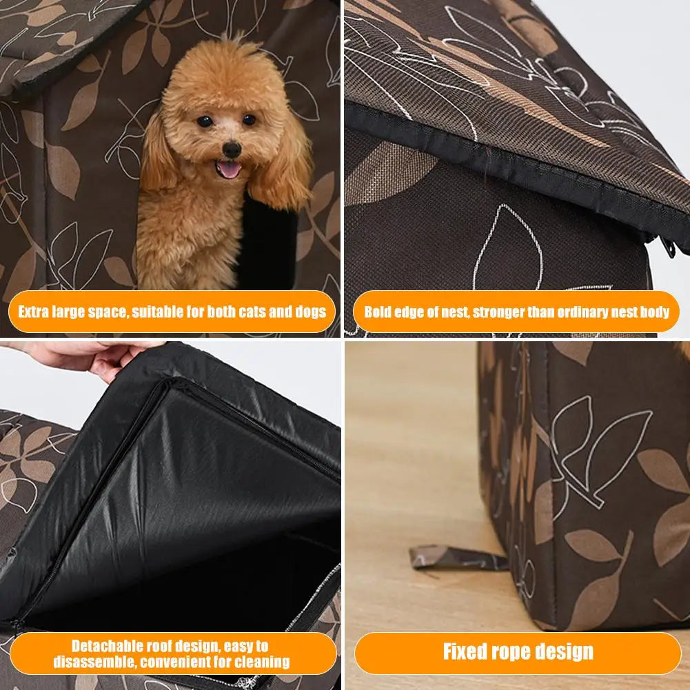 Waterproof Outdoor Pet House Thickened Cat Nest Tent Cabin Pet Bed Tent Cat Kennel Portable Travel Nest Pet Carrier Wholesale