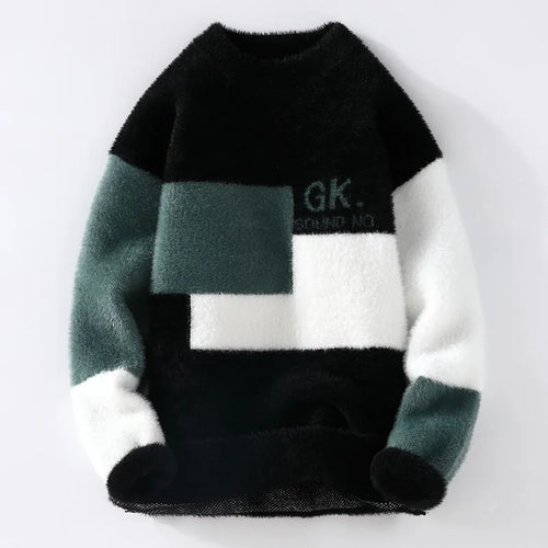Sweaters men 2025 Winter Letter pattern thick sweater men Student youth sweaters autumn Men's wool pullovers full size S-3XL