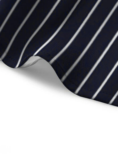 Spring Autumn Men Clothes Long Sleeve Stripe Shirt Men Casual Button Cardigan Shirt Tops Men Slim Fit Microprojectile Shirt Tops
