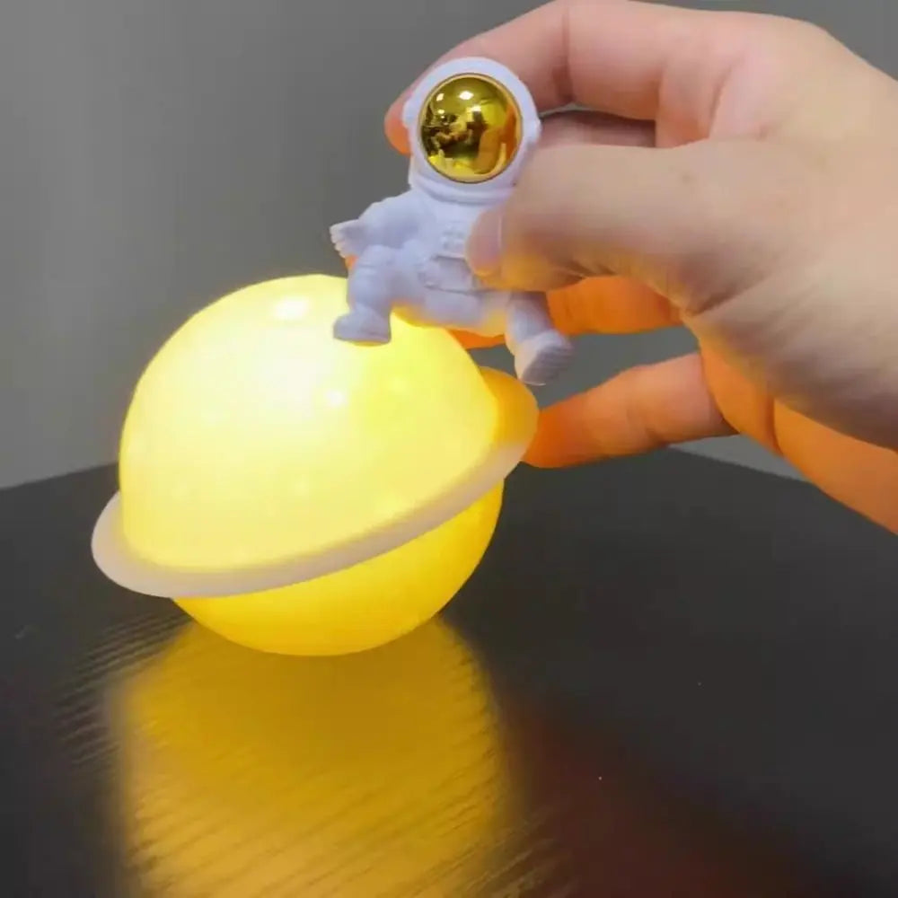 Home Decoration Portable Astronaut Moon Night Light Creative Cute Desktop Luminous Planet Lamp Cartoon Bedside Light Christmas