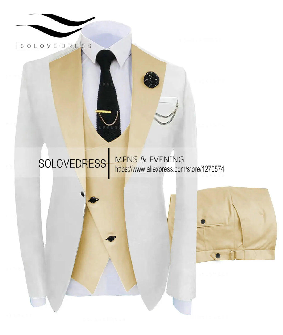 ( Jacket + Vest + Pants )Suits for Mens 2024 Casual Business Suit High-end Social Formal Suit 3 Pcs Set Groom Wedding Men