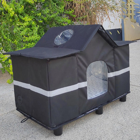 Outdoor Cat House Puppy Tent House Weatherproof Dog Kennels Cat Nest Homeless Pet Tent Wide Winter Shelter for Camping Kitten