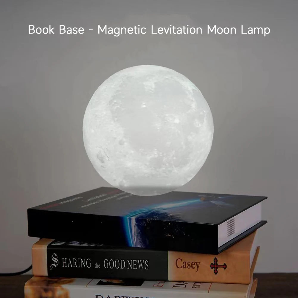 Creative Magnetic Levitation Book Lamp Touch Suspension Moon Night Light Bedroom Bedside Desk Decoration Atmosphere Lamp