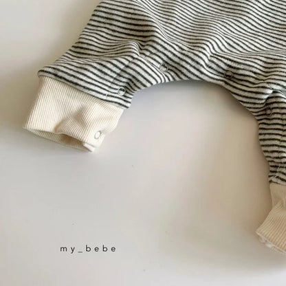 spring baby clothes striped infant girls boys jumpsuits simple style baby playsuit