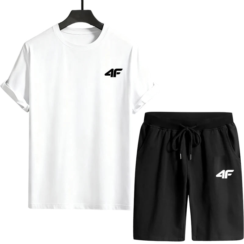 Spring Summer Daily Casual Fashion Short Sleeve Outfit T-shirt and Shorts 2026 New Arrival Tracksuit for Man Men's Clothes