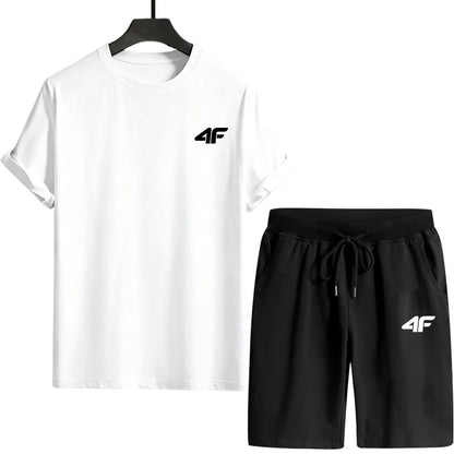 Spring Summer Daily Casual Fashion Short Sleeve Outfit T-shirt and Shorts 2026 New Arrival Tracksuit for Man Men's Clothes