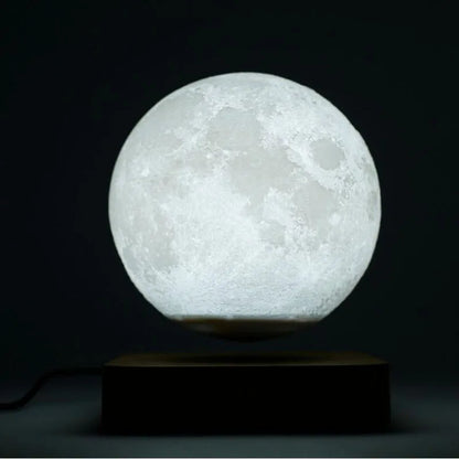 ZK30 Levitating Moon Lamp Night Light Floating 3D Printing LED Moon Lamp with Wooden Base and Magnetic with 3 Colors