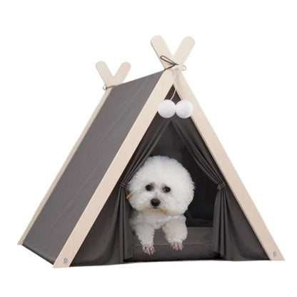 Pet Tent House Foldable and Removable Portable Comfortable and Breathable Cat House Stable Dog House with Thick Pad Pet Supplies