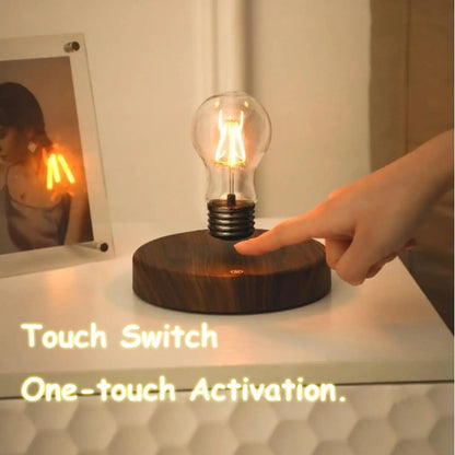 Levitating Moon Magnetic Floating Night Light, 3 Colors Temperature, Creative Table 3D LED Lamp with Wooden Base for Gift Office