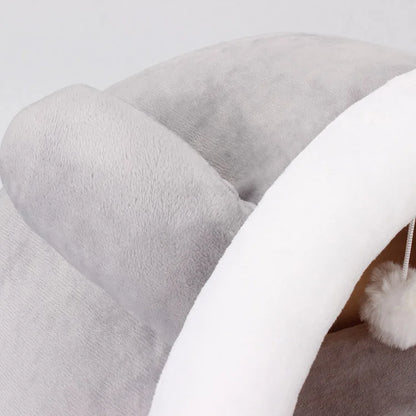 Pet Tent Cat Nest Cute Comfortable Warm Cat House Cave Mat Pet Bed Foldable Detachable Washable Dog House Cat Tent Pet Supplies