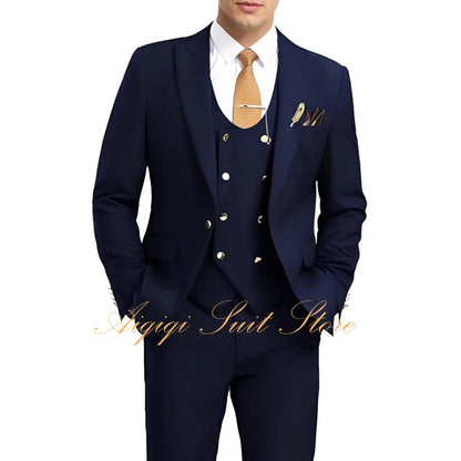 Formal Men's Suits 3 Piece Slim Fit Blazer Vest Pants Groom Tuxedo Suit Wedding Prom Homecoming Men Suits