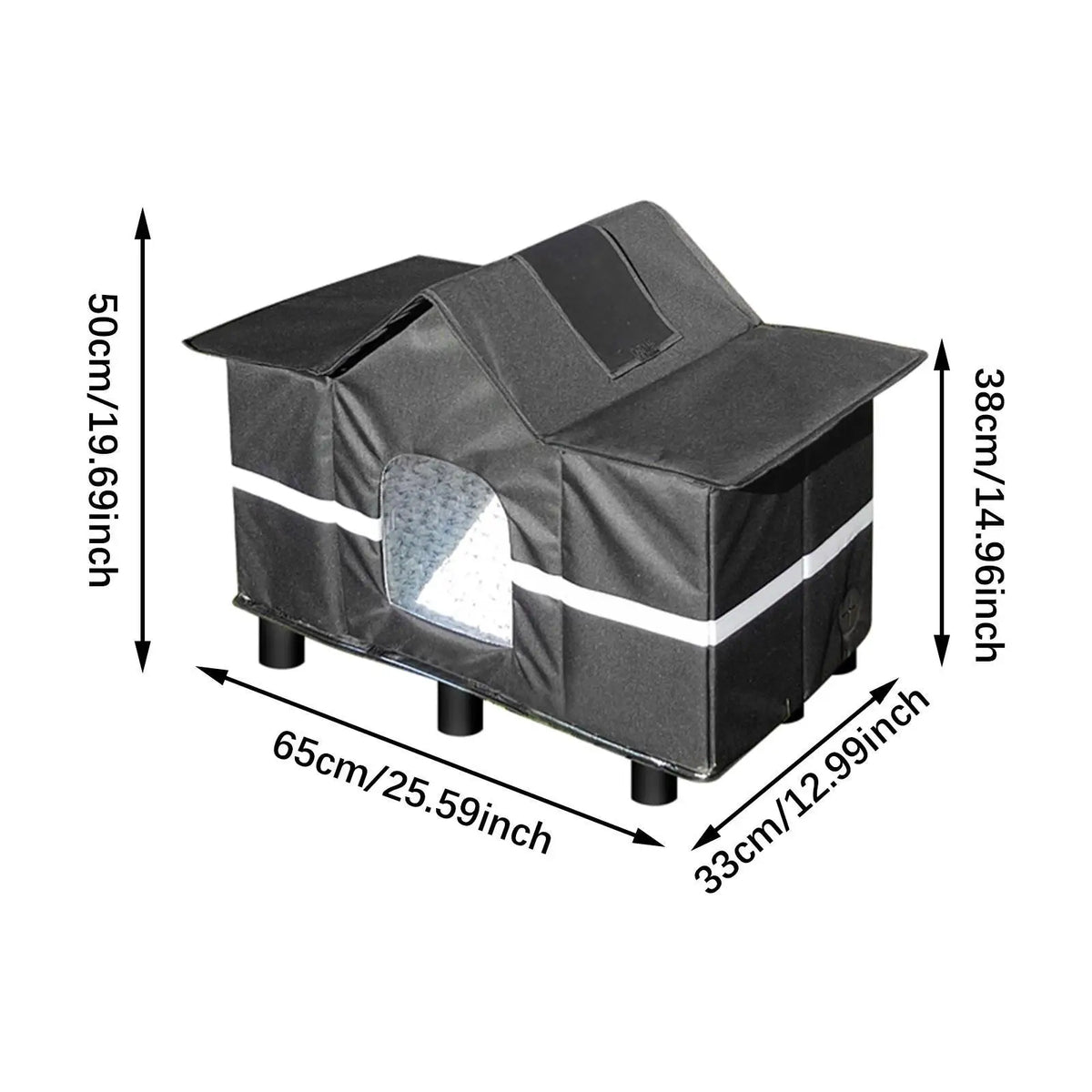 Outdoor Cat House Puppy Tent House Weatherproof Dog Kennels Cat Nest Homeless Pet Tent Wide Winter Shelter for Camping Kitten