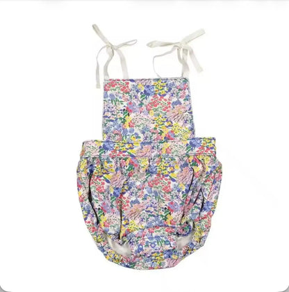 Baby Sets Spring/Summer TNS26 New Girl Printed Short-sleeved T-shirt Shorts Baby Blouse Bloomers Romper