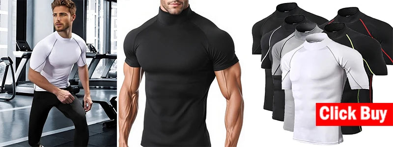 Running Shirts Soccer Shirts Men's Jersey Sportswear Mens Jogging T-Shirts Quick Dry Compression Sport T-Shirt Fitness Gym