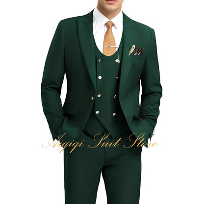 Formal Men's Suits 3 Piece Slim Fit Blazer Vest Pants Groom Tuxedo Suit Wedding Prom Homecoming Men Suits