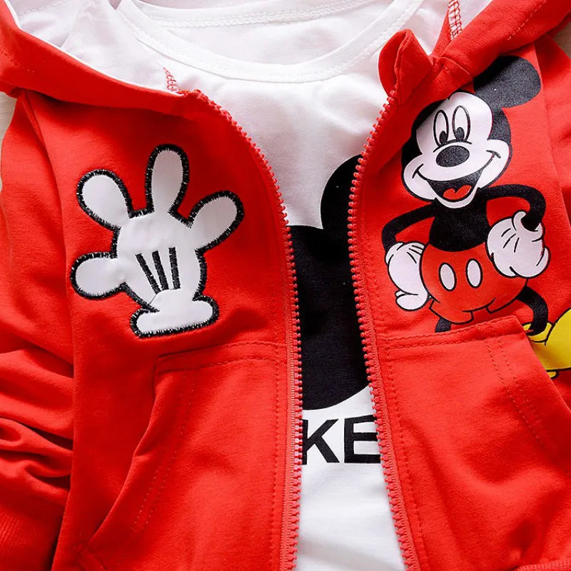 Spring Autumn  Products Boys Clothes Set Cute Cotton Hooded Coat T-shirt Pants 3PCS Set Casual Kids Sportswear baby girl clothes