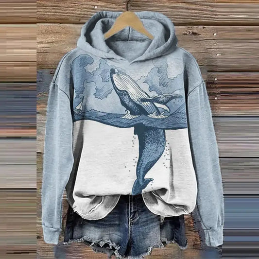 Hooded Super Plus Size Loose-Fitting Pullover